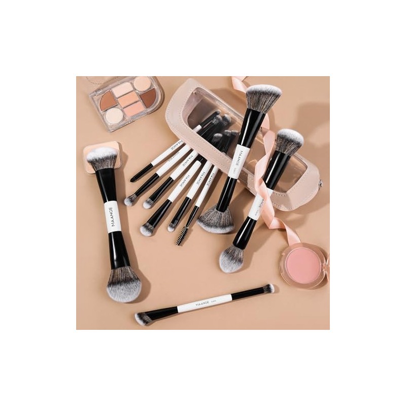 MAANGE Set de Brochas de Maquillaje, 10PCS Brochas para Maquillaje