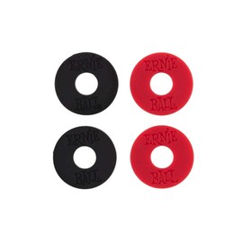 Ernie Ball Strap Blocks, Rubber (P04603), Red & Black