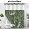Xiazhilaio No Hook Plant Shower Curtain with Snap in Liner,