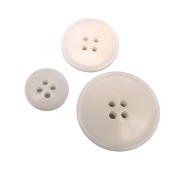 Corozo Classics Buttons - Four Colours - Three Measurements - Made and Shipped from Spain - White 15mm