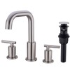 TRUSTMI Brushed Nickel Bathroom Faucet 3 Hole, Brass, 8 to16