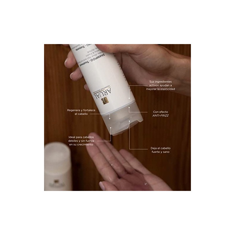 ARUAL - COSMETICA PROFESIONAL Arual keratine shampoo para cabellos debilidatos