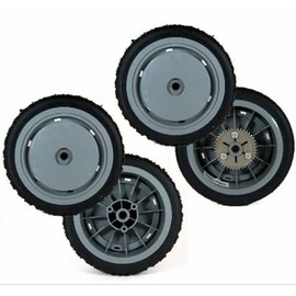 A Set of 4 Toro Original Wheels (2) 107-3708 and (2) 107-3709 for Super Recycler Lawn