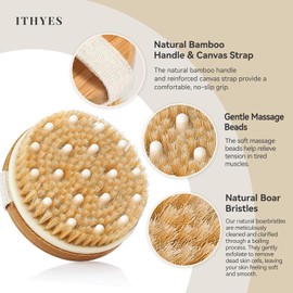 Heyumybit Dry Brushing Body Brush,Lymphatic Drainage Brush,Bath Brush,Exfoliating for Massage,Remove Dead Skin and Cellulite,Improves Circulation