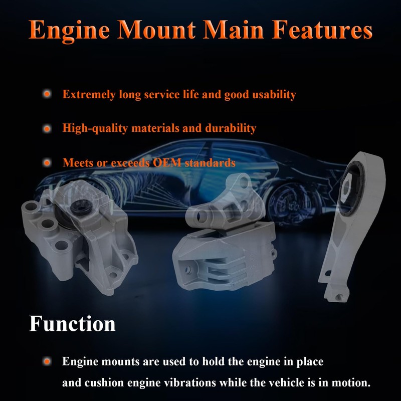 3PCS Engine Motor & Trans Mount Set Fit for 2016-2018