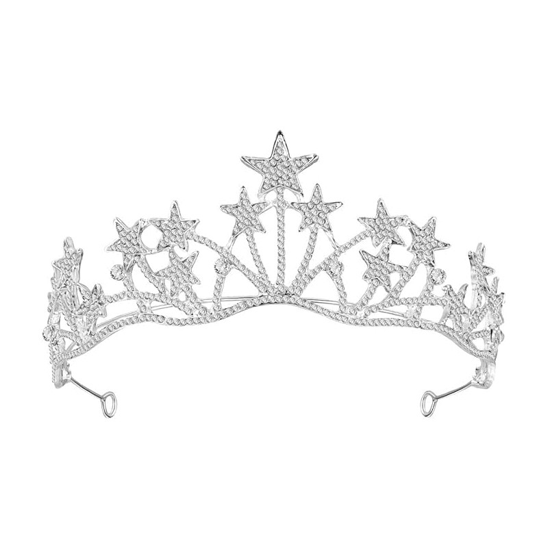 Star Shaped Rhinestone Crowns Bridal Crowns Tiaras Bridal Headpiece for