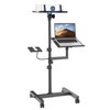 ORWOD Projector and Laptop Stand Tripod, 2 Shelves Mobile Laptop