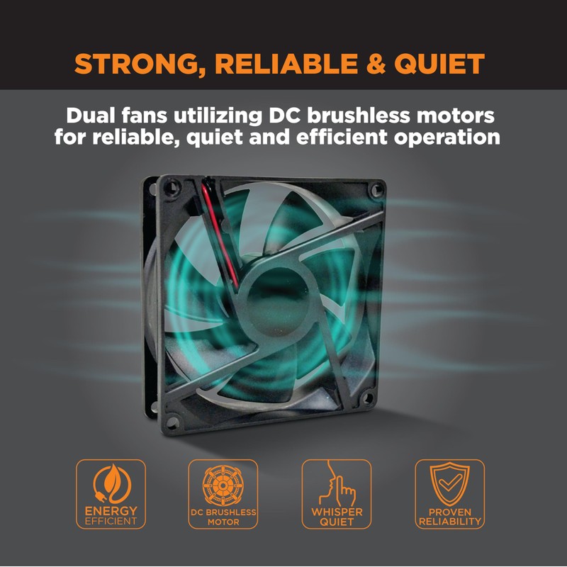 Suncourt Flush Fit Floor/Wall Register Booster Fan — Ultra-Quiet, 5-Speed