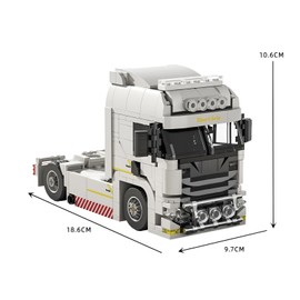 Unativer Technical European Truck Building Blocks Kit, 421 PCS Construction Vehicles Toy Model, DIY Truck Vehicle Model Building Set, Collectible Car Model Gift for Kid Adult (66032)