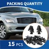 Anxingo 76882-0M060 15PCs Black Grille Clip Bumper Cover Retainer Fastener