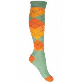 HKM Karo Happy Socks Pink Turquoise Checked S