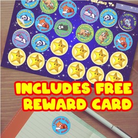 SS40830 144 I Stayed In Bed All Night 30mm Sleep Training Reward Stickers for Teachers or Parents