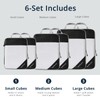 NICOSHOW 6 Set Compression Packing Cubes, Compressible Travel Packing Cubes