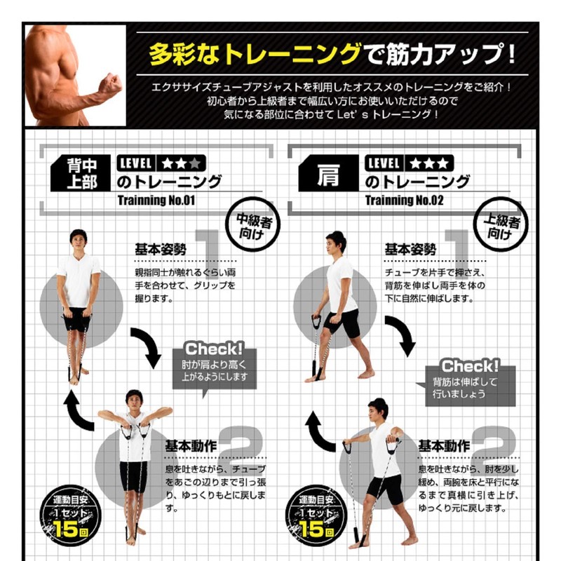 ALINCO WB209 Training Tube for Upper and Lower Body Training