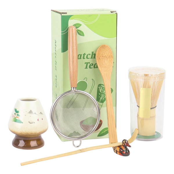 Matcha Whisk Set with Scoop & Sifter–Set of 6 Matcha