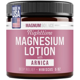 Nighttime Magnesium Lotion with Arnica – Soothing Relief & Relaxation, Highly Concentrated Magnesium for Muscles & Joints – Apply to Legs or Feet Before Bed – Skin-Friendly