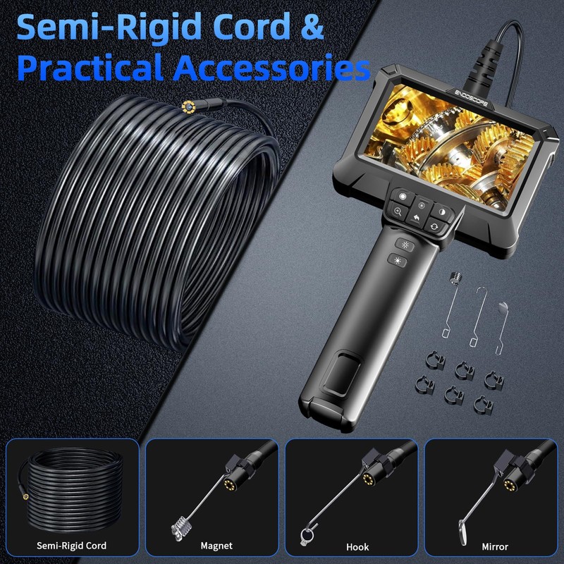 WINWEND Endoscope Camera with Light - IP67 Waterproof Borescope Camera
