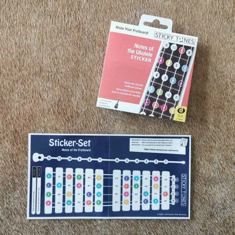 Edition Dux: Sticky Tunes - Ukulele Notes - Removable Stickers