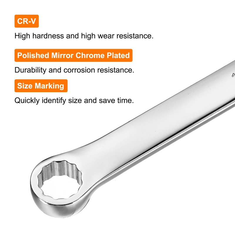 sourcing map Double End Box Wrench 14 x 15 mm