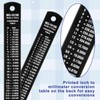 15cm Metal Ruler, 2 Pack Straight Ruler Dual-Scale Stainless Steel