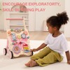 Giant bean Wooden Baby Push Walker for Girls Toddler Kids