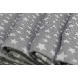 Clevere Kids Burp Cloths Pack of 10 | 38 x 38 cm | Oeko-Tex 100 | 100% Cotton | Washable at 60°C | Muslin Cloths (Twinklestar Grey)