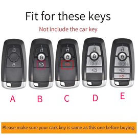 ontto Car Key Metal Case Fits Ford Fusion Mustang Explorer F150 F250 F350 EcoSport Edge S-MAX Ranger Lincoln Mondeo Car Key Case Key Case Key Case Key Fob 2 Button A Black