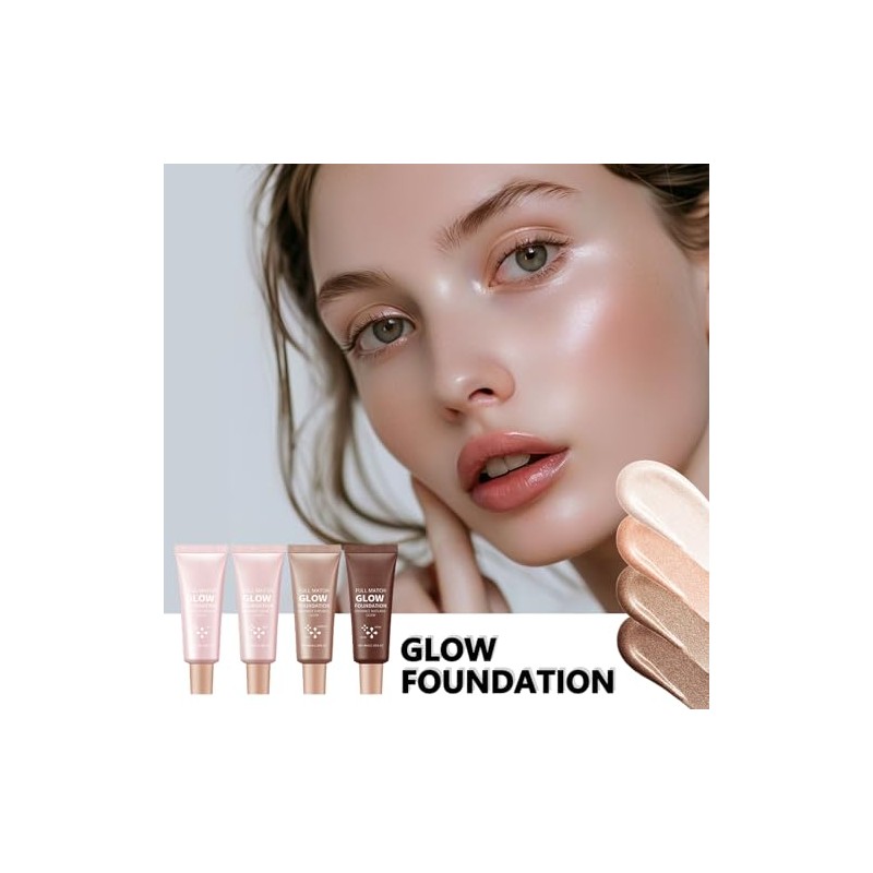 Natural Glow Illuminator Glotion, Hydrating Makeup Highlighter for Face &