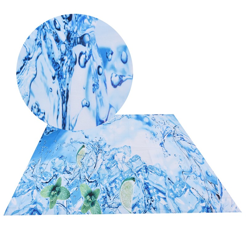 Bathroom Curtain with Hook Waterproof Elastic Hanging Shower Curtain for