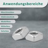 DSM Square Nuts M6 According to DIN 557, Regular Shape,