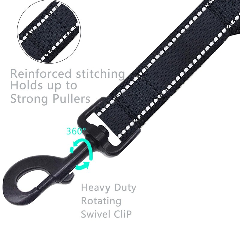 CHMETE Short Dog Leash Heavy Duty Leash with Comfortable Padded