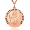 St Christopher Necklace Rose Gold St Christopher for Men Saint