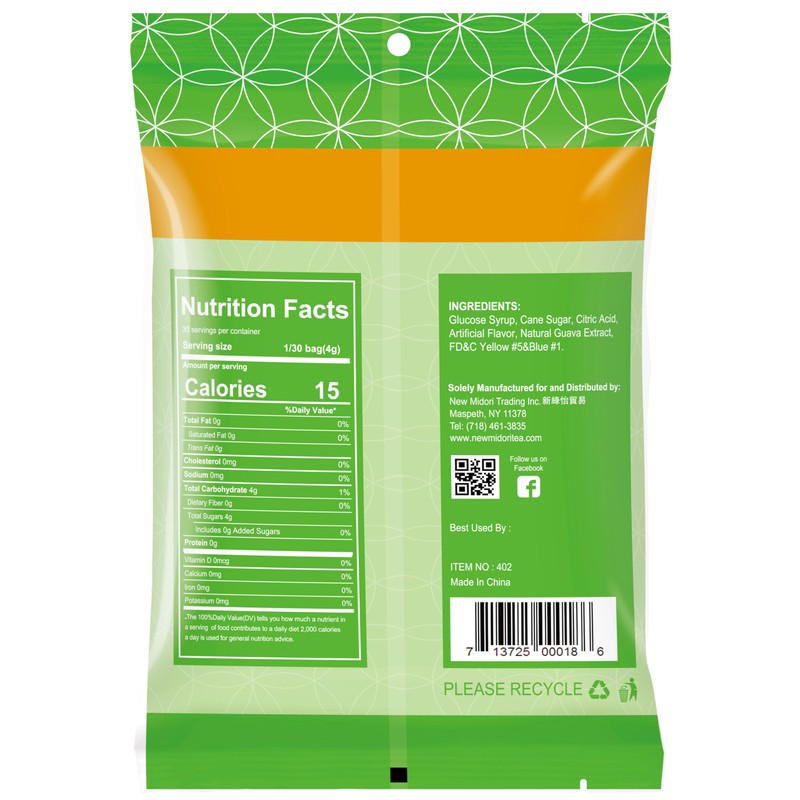 GT Guava Rock Candy, 4.23 Ounces Bags, 6-Pack