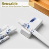 Chopsticks Reusable 5 Pairs Ceramic Chopsticks Dishwasher safe Blue chopsticks