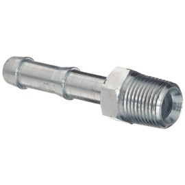Dixon KHN442 King Plated Steel Hose Fitting for Two Clamps, Hex Adapter, 1/2" NPT Male x 1/2" Hose ID Push On