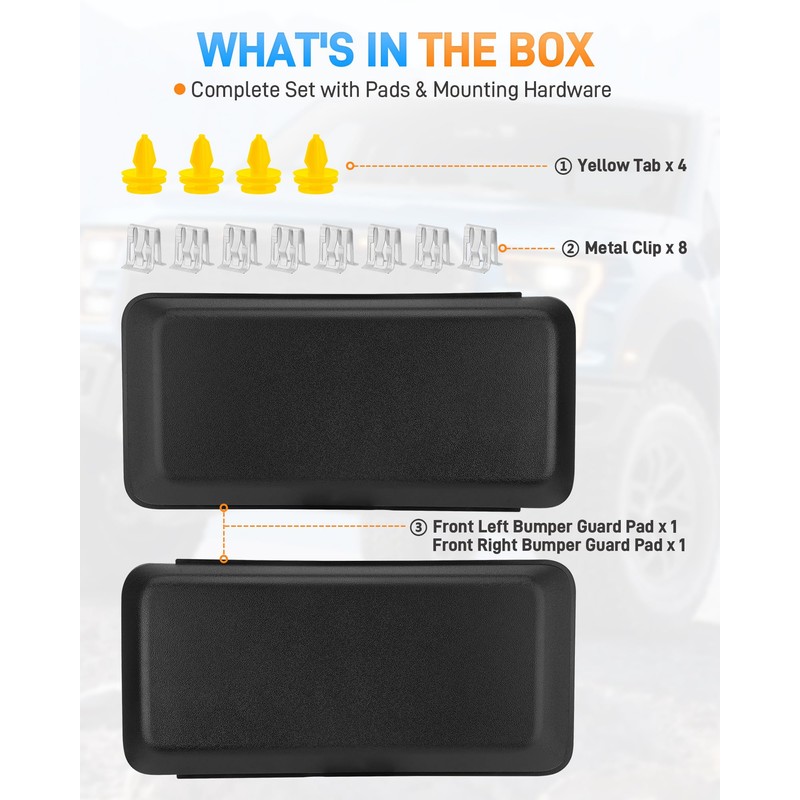 Sejaede F150 Front Bumper Guard Pad Cover Compatible with Ford