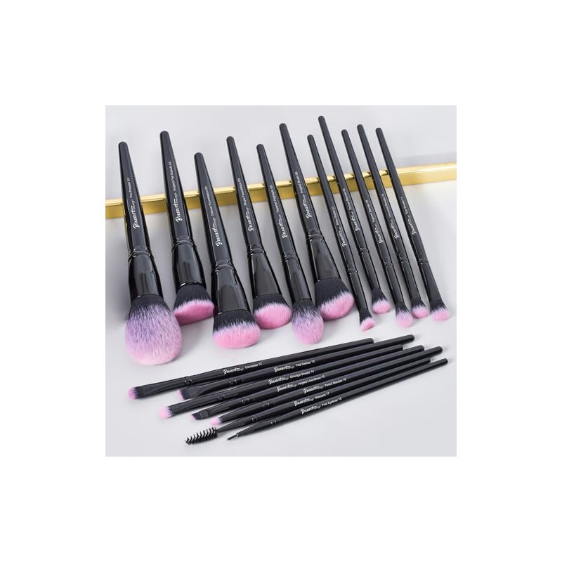 Bueart Design Juego de Brochas de Maquillaje Pro Deluxe, Rosa