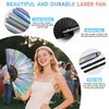 Hasina Large Rave Folding Hand Fan with Leg Strap, Bamboo