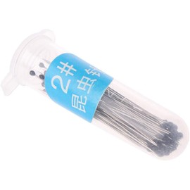 100 Pcs Insect Pins Specimen Pins Stainless Steel with Plastic Box Resin for Head for Entomology Dissection for Butte, Science Education, Insect Pins