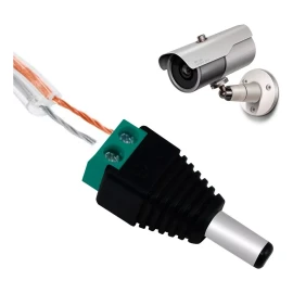 Slim Company Conector Dc Macho 2.1mm X 5.5mm Power Jack Adaptador Cctv Color Negro