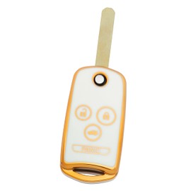 vurbemes TPU Protector Key Fob Cover Case fit for Acura MDX RDX TL TSX ZDX for Honda Accord Keyless Entry Key Fob (White)