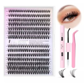 Generic Pawotence Lash Extension Kit DIY 280pcs Lash Clusters Eyelash Extension Kit, 9-1