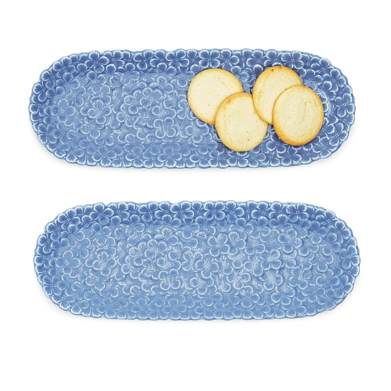Oval Hydrangea Dish by Two's Company