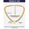 Bandmax Gold Initial E Pendant Necklace for Men Women 7MM