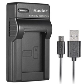 Kastar USB Slim Charger for Sony NP-FW50 and Alpha 7 7R 7R II 7S a7R a7S a7R II a5000 a5100 a6000 a6300 NEX-7 SLT-A37 DSC-RX10 DSC-RX10 II III 7SM2 ILCE-7R 7S QX1 5100 6000, VG-C1EM VG-C2EM Grip