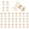 sourcing map 30 Pcs Wooden Spool for Craft, 1.2"/30 mm