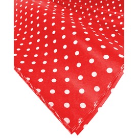 Flexicore Packaging Red Polka Dot Print Gift Wrap Tissue Paper Size: 15 Inch X 20 Inch | Count: 10 Sheets | Color: Red Polka Dot