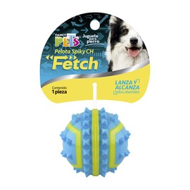 Fancy Pets Pelota Fetch Spiky Color Azul Tamaño Chico para Perro