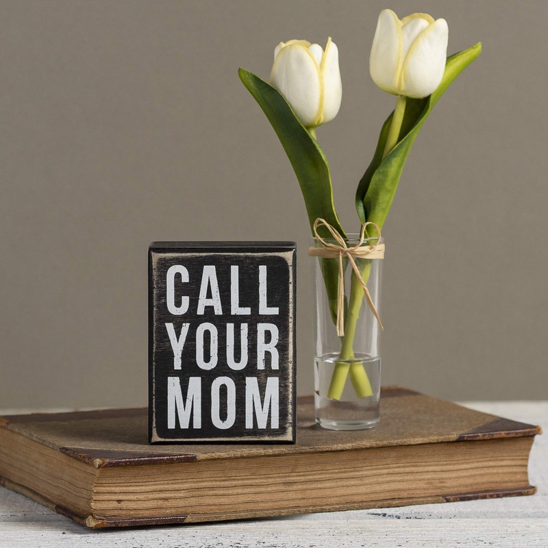 Primitives By Kathy Box Sign, 3 x 4-Inch, Call Your
