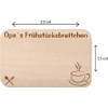 Wooden Breakfast Board with Engraving for Grandpa as a Gift